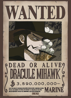 Poster One Piece Wanted Mihawk Wano 38x52cm GBYDCO627 | Yourdecoration.be