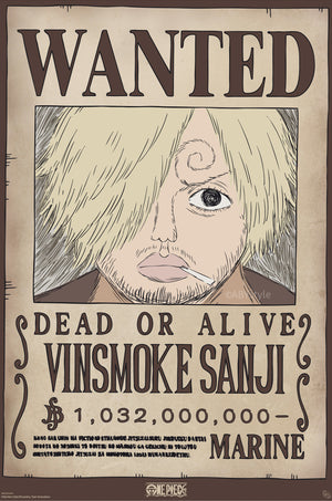 Poster One Piece Wanted Sanji Wano 61x91 5cm GBYDCO620 | Yourdecoration.be