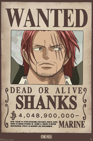 Poster One Piece Wanted Shanks Wano 38x52cm GBYDCO654 | Yourdecoration.be