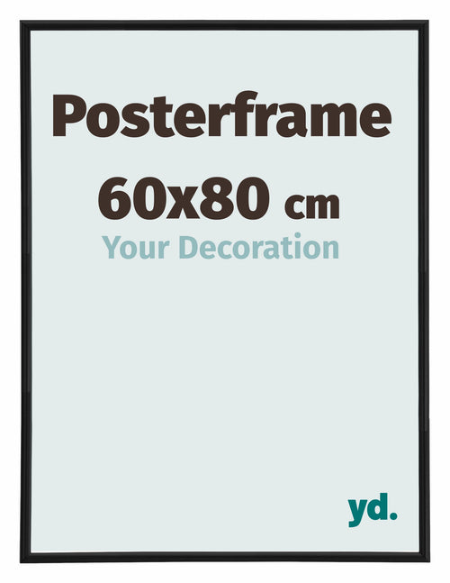 Posterkader 60x80cm Zwart Mat Kunststof Paris Maat | Yourdecoration.be