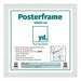 Posterkader MDF 40x40cm Wit Mat Voorzijde Maat | Yourdecoration.be