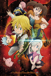 The Seven Deadly Sins Characters Poster 61X91 5cm | Yourdecoration.be