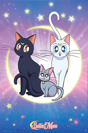 Sailor Moon Luna Artemis And Diana Poster 61X91 5cm | Yourdecoration.be