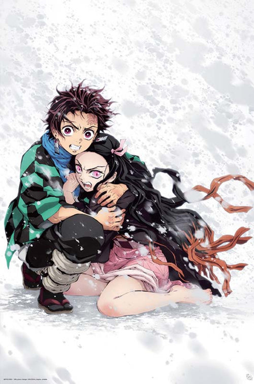 ABYstyle Demon Slayer Tanjiro & Nezuko Snow Poster 61x91,5cm | Yourdecoration.be