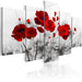 Artgeist Klaprozen rood wonder Canvas Schilderij 5 luik | Yourdecoration.be