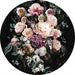 Komar Enchanted Flowers Fotobehang 125x125cm Rond | Yourdecoration.be