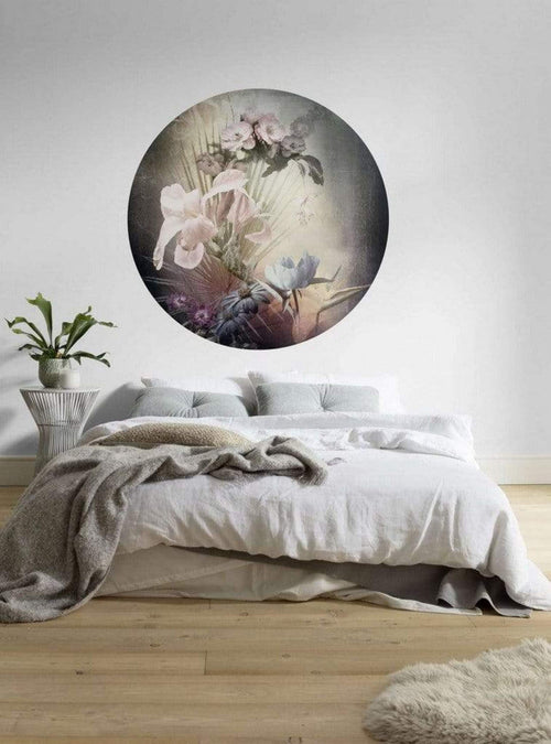 Komar Flemish Flowers Fotobehang 125x125cm Rond Sfeer | Yourdecoration.be