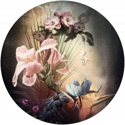 Komar Flemish Flowers Fotobehang 125x125cm Rond | Yourdecoration.be