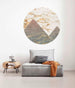 Komar Precious Peaks Fotobehang 125x125cm Rond Sfeer | Yourdecoration.be