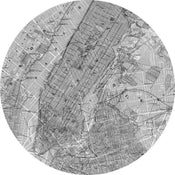 Komar Map Fotobehang 125x125cm Rond | Yourdecoration.be