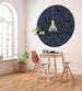 Komar Royal Blue Fotobehang 125x125cm Rond Sfeer | Yourdecoration.be