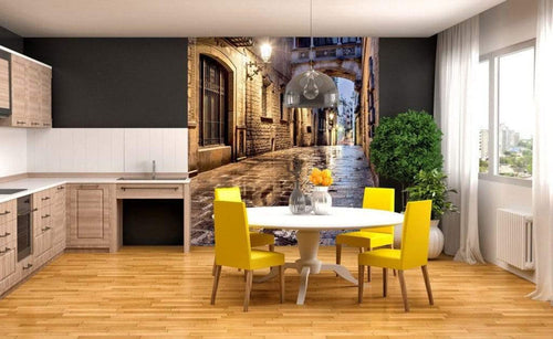 Dimex Ancient Street Fotobehang 225x250cm 3 banen Sfeer | Yourdecoration.nl