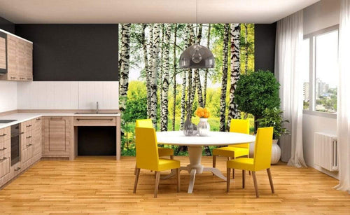 Dimex Birch Forest Fotobehang 225x250cm 3 banen Sfeer | Yourdecoration.nl