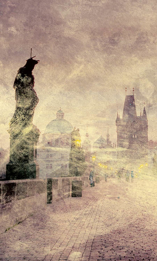 Dimex Charles Bridge Abstract I Fotobehang 150x250cm 2 banen | Yourdecoration.be