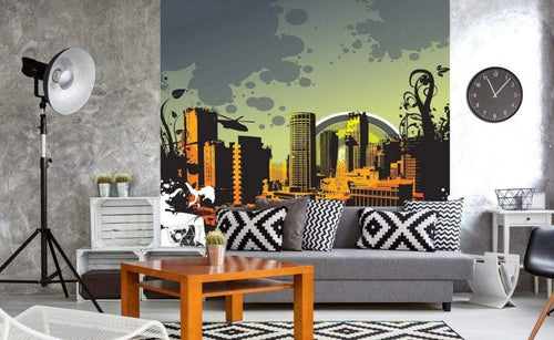 Dimex City Fotobehang 225x250cm 3 banen Sfeer | Yourdecoration.nl