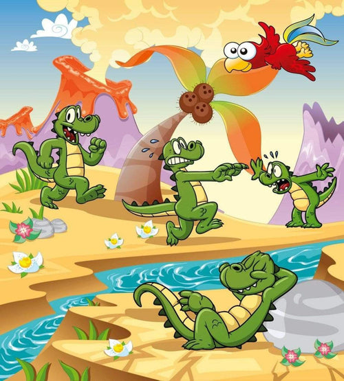 Dimex Crocodiles Fotobehang 225x250cm 3 banen | Yourdecoration.be