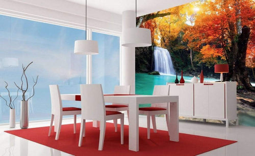 Dimex Deep Forest Waterfall Fotobehang 225x250cm 3 banen Sfeer | Yourdecoration.nl