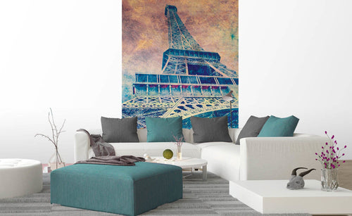 Dimex Eiffel Tower Abstract I Fotobehang 150x250cm 2 banen sfeer | Yourdecoration.be