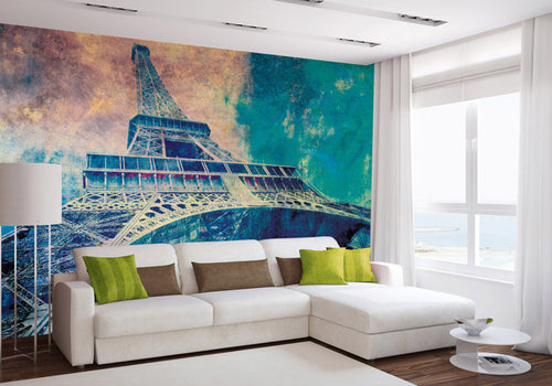 Dimex Eiffel Tower Abstract I Fotobehang 375x250cm 5 banen sfeer | Yourdecoration.be