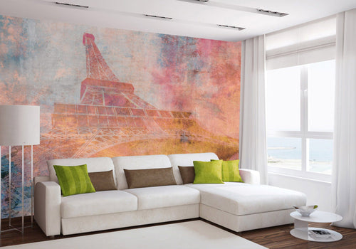 Dimex Eiffel Tower Abstract II Fotobehang 375x250cm 5 banen sfeer | Yourdecoration.be