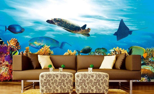 Dimex Fish Fotobehang 375x250cm 5 banen Sfeer | Yourdecoration.nl