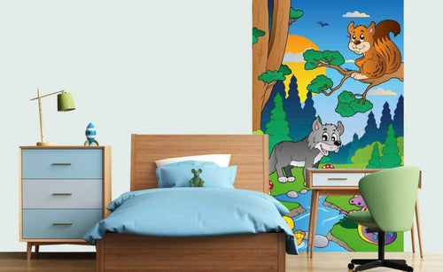 Dimex Forest Animals Fotobehang 150x250cm 2 banen Sfeer | Yourdecoration.nl