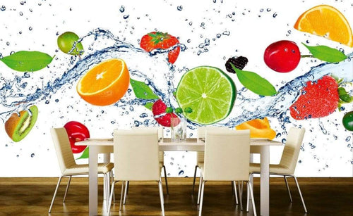 Dimex Fruits in Water Fotobehang 375x250cm 5 banen Sfeer | Yourdecoration.nl