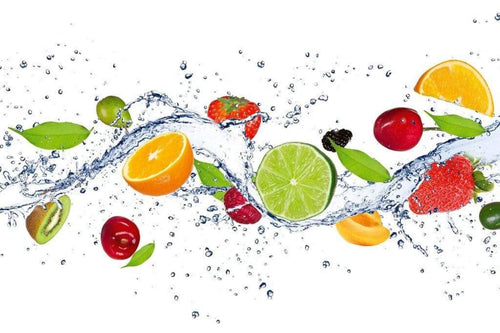 Dimex Fruits in Water Fotobehang 375x250cm 5 banen | Yourdecoration.be