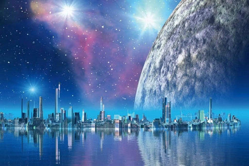 Dimex Futuristic City Fotobehang 375x250cm 5 banen | Yourdecoration.be