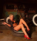 Dimex Girl in Garage Fotobehang 225x250cm 3 banen | Yourdecoration.be