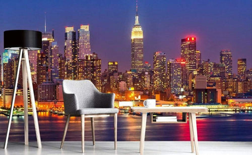 Dimex Manhattan at Night Fotobehang 375x250cm 5 banen Sfeer | Yourdecoration.be