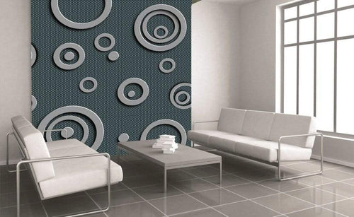 Dimex Metal Circles Fotobehang 225x250cm 3 banen Sfeer | Yourdecoration.be