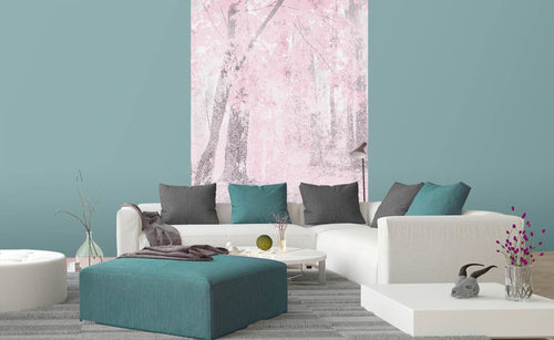 Dimex Pink Forest Abstract Fotobehang 150x250cm 2 banen sfeer | Yourdecoration.be