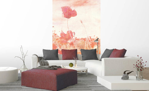 Dimex Poppies Abstract Fotobehang 150x250cm 2 banen sfeer | Yourdecoration.be