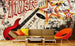 Dimex Red Guitar Fotobehang 375x250cm 5 banen Sfeer | Yourdecoration.be