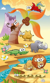 Dimex Savanna Animals Fotobehang 150x250cm 2 banen | Yourdecoration.be