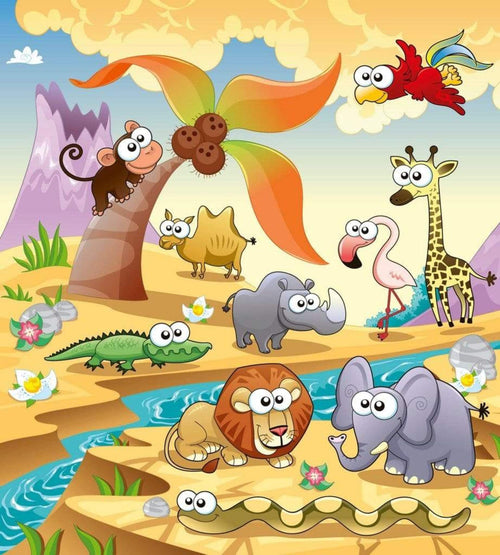 Dimex Savanna Animals Fotobehang 225x250cm 3 banen | Yourdecoration.be