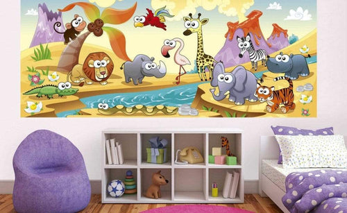 Dimex Savanna animals Fotobehang 375x150cm 5 banen Sfeer | Yourdecoration.be