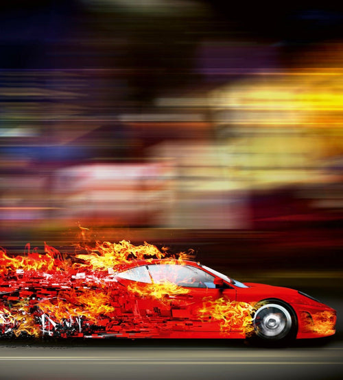 Dimex Speeding Car Fotobehang 225x250cm 3 banen | Yourdecoration.be