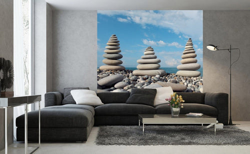 Dimex Stack of Stones Fotobehang 225x250cm 3 banen Sfeer | Yourdecoration.be