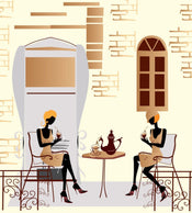 Dimex Street Cafe Fotobehang 225x250cm 3 banen | Yourdecoration.be