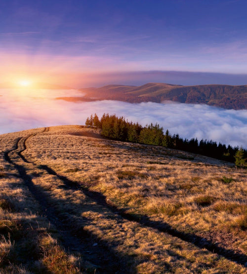 Dimex Sunrise in Mountains Fotobehang 225x250cm 3 banen | Yourdecoration.be