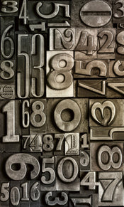 Dimex Typeset Fotobehang 150x250cm 2 banen | Yourdecoration.be