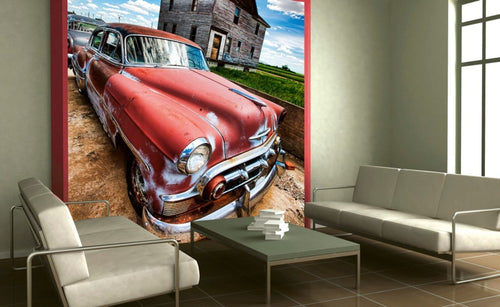 Dimex Veteran Car Fotobehang 375x250cm 5 banen Sfeer | Yourdecoration.be