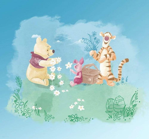 Komar Winnie Pooh Picnic Vlies Fotobehang 300x280cm 6 banen | Yourdecoration.be