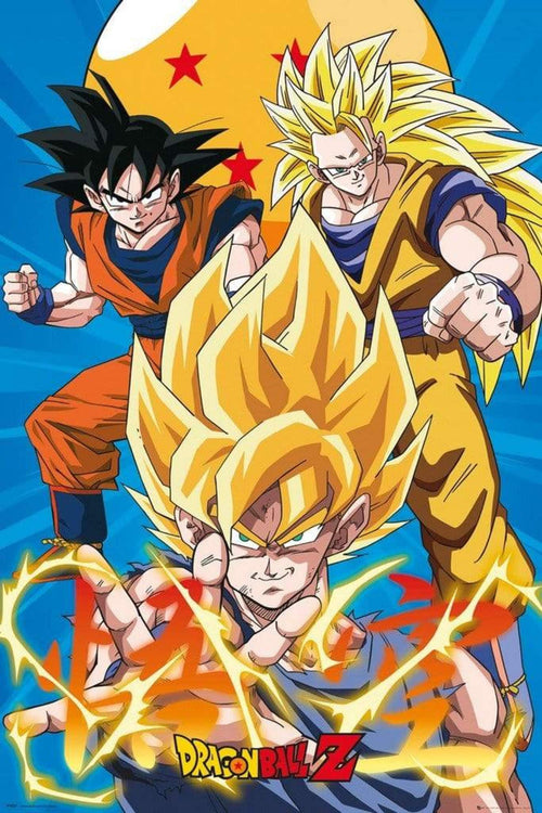 GBeye Dragon Ball Z 3 Gokus Poster 61x91,5cm | Yourdecoration.be