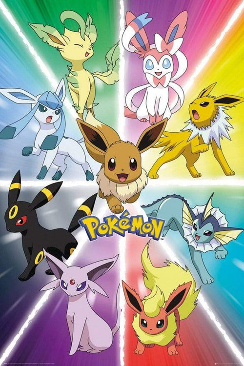 GBeye Pokemon Eevee Evolution Poster 61x91,5cm | Yourdecoration.be