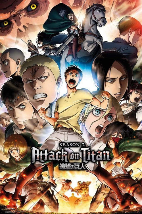 GBeye Attack on Titan Season 2 Collage Key Art Poster 61x91,5cm | Yourdecoration.be