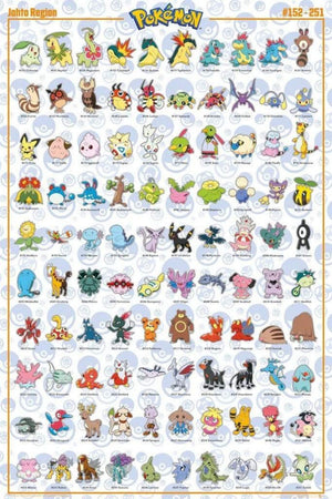 GBeye Pokemon Johto Pokemon Poster 61x91,5cm | Yourdecoration.be