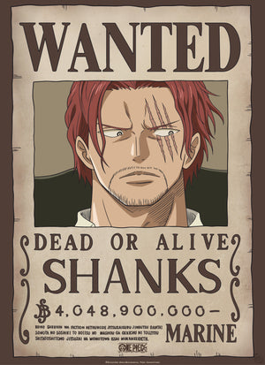 Gbeye Gbydco261 One Piece Wanted Shanks Poster 38x52cm | Yourdecoration.be